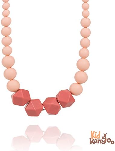 Bite collar for babies - Lactation teether with organic silicone antibacterial food - Lactation teether - collar assembled so that it is not tangled - Teether with patented material that guarantees the use in infants and children - Does not contain BPA, cadmium, latex, metals, PVC Or any other toxic substance - teething drinker collar for teething - easy washing with soap and in dishwasher - waterproof teether collar. Skin color and red