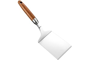 JXCBXJ Spatola da Grill Professionale,Spatola per Cottura Teppanyaki spatole,Spatola in Acciaio Inox in Metallo,Ideale per Barbecue e Piastra Piatta,qualità Commerciale.