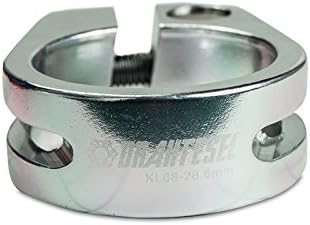 Wire tesel bicycle seat post saddle clamp clamp clamp ring with screw connection, seatpost clamp in silver 30.5 mm (silver, 30.2)