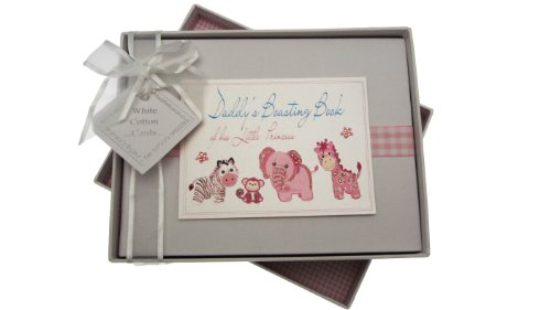 White Cotton Cards Daddy's Boasting Book Photo Album Toys Range (Pink Gingham)