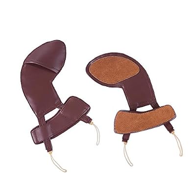 Rayzm mentonnière pour violon en cuir de mouton, épaulière de violon pour la plupart des violons 4/4 standard et 3/4, pour les violonistes droitiers uniquement, épaulette amovible, non allergène