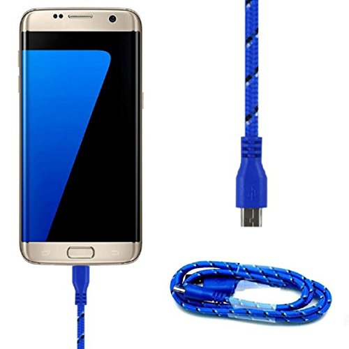 Vovotrade Micro-USB-3M 10 FT-Datenkabel Data Sync-Kabel Ladegerät für Samsung Galaxy S7 Rand_Blau