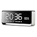 Produktbild Hswt Digitaler Wecker Digitaluhr Tragbar Bluetooth-Lautsprecher TF-Karte UKW-Radio Subwoofer LED Tischleuchte Reisewecker,Gray