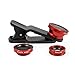 Produktbild Belmalia 3in1 Set Fischauge bis zu 180°, Makro, Weitwinkel Objektiv, z. B. iPhone 4 5 6 7, iPad mini, Samsung Galaxy Note S3 S4 S5 S6 S7 S8 Rot