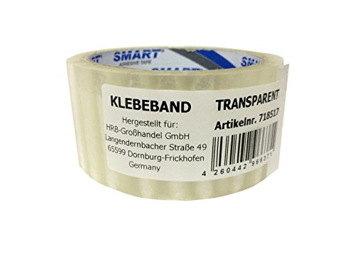 Klebeband/Packband, 48mm x 54m, verschied. Anzahl an Rollen/Farbe (Transparent, 1 Rolle)
