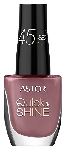 Astor Nagellack Quick und Shine Nailpolish, Farbe 618, blackberry smoothie, Brombeer, 1er Pack (1 x 8 ml)