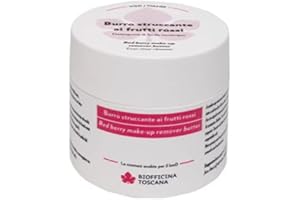 Biofficina Toscana Burro struccante ai frutti rossi, 150 ml – Doppia texture struccante olio-latte – Con Rubiox® da frutti rossi bio delle colline lucchesi e oli vegetali emollienti