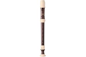 Aulos 703W Series "Haka" Descant Recorder - Modeled on the Iconic Richard Haka Design - Brown/Ivory ABS Construction - English Fingering