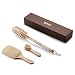 100% Natural Boar Bristles Flend Bath and Shower Brush with Dual Head (Skin Brushing + Cellulite Massage)+Facial Complexion Brush+Detangling Hair Brush, Complete Wooden Brush Set in Gift Box RS.3749.00