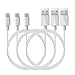 Price comparison product image Lightning Cable,Turata (3 Pack) 3ft/0.9m Lightning to USB Cable iPhone Charger Cable for iPhone 5/5S/5C 6/6S 7 Plus iPad mini/Air/Pro iPod touch 5 (White)