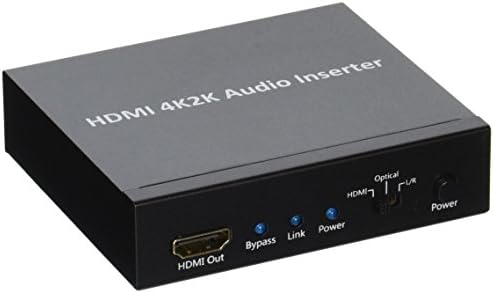 Monoprice 113347 BlackbirdTM 4K Series HDMI Audio Inserter, Black