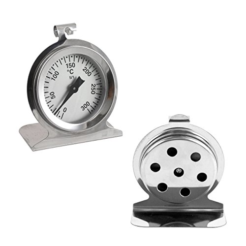 Set Einstich ( Fleisch ) und Backofen Bimetall / Edelstahl Thermometer Analog . Backofenthermometer bis 300 °C . Einstichthermometer 115 °C - 3