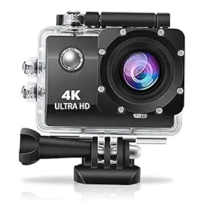 TechKing [* 2IN1 Camera - Normal+Sports Use] MJ-54 Wi-Fi Waterproof Sports 4K Camera - Ultra HD 1080P, 12MP, 2 Inch LCD is Play with Remote