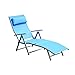 Produktbild Outsunny Sonnenliege Gartenliege stabil Strandliege klappbar mit Kissen 2 Farben (Blau)