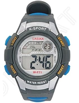 W-F71 Armbanduhr - Lasika Kind Kind Schwimmen Sport Digital Armbanduhr w-F71 30M wasserdichte (grau)
