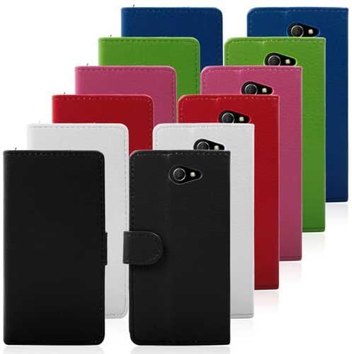 Sony Xperia M5 Case - easyDigital® PU Leather Flip Case Cover for Sony Xperia M5 With Screen Protector (Sony Xperia M5, Red)