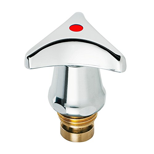 Stabilo-Sanitaer Hahnoberteil 3/ 8 Zoll rot Ventiloberteil Ventileinsatz Oberteil Messing Warmwasser mit Sterngriff Ersatzteil Armatur Wasserhahn - 4