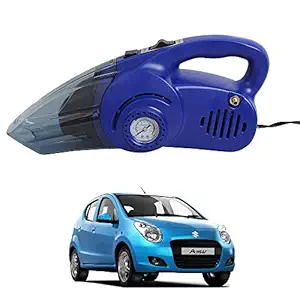 Oshotto 100W Heavy Duty Car Vacuum Cleaner Cum 120W Heavy Duty Air Compressor/Tyre Inflator (2 in 1) Compatible with Maruti ASTAR - (Blue)