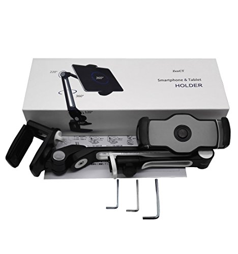 ZenCT Tablet Halterung,Desktop-Ständer Multi-Winkel Aluminium Tablet Halter für iPad Air Mini, Galaxy Tab, E-Reader 4″-10.1″ - 9