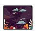 Produktbild Mauspad mit Fahrradkette, Rutschfest, Gummi, langlebig, 24,8 x 29,5 cm, Flowers and bats10, 9.8 X 11.8 inch
