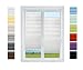 Produktbild Plissee Rollo NACH MAß Klemmfix ohne Bohren - TOP QUALITÄT Pearl Stoffkollektion | Easyfix klemmträger Faltrollo Jalousie Sichtschutz, Sonnenschutz für Fenster (Weiß, B: 35-40cm, H: 191-210cm)