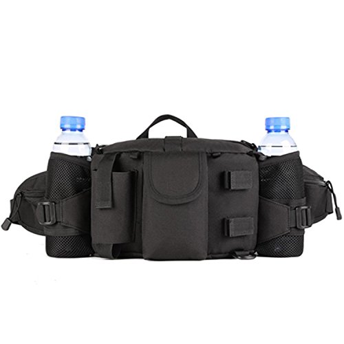 Herren Größ Outdoor Gürteltasche mit Trinkflasche Wasserkocher Zwei-Tasche Bauchtasche