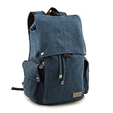 MO&Y Retro-Segeltuchrucksack Vintage-Rucksack Schultasche...