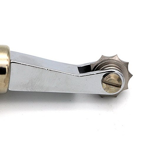 Yalulu Nützliche Leder Überstich Werkzeug Pin Sewing Stanzloch-Maschine Drucktuch Rad/Einrollscheibe/Scriber/Scanlinie, Stichabstand 3-5 mm - 3