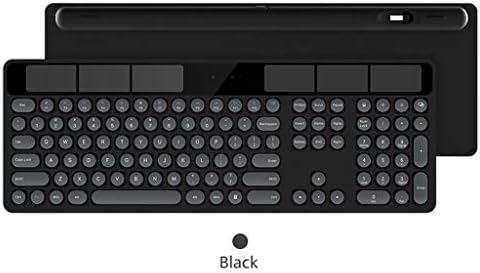 Zmsdt 24.Ghz 110 Keys Full Size Wireless Keyboard, Ultra-thin & Sleek Style, No Battery Needed But Automatic Charging (color : BLACK)