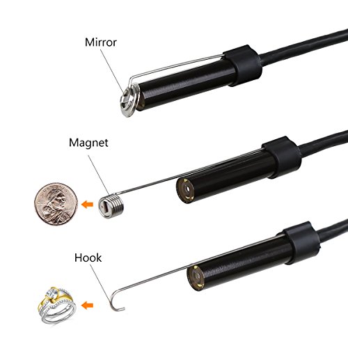 Crenova iScope 2 in 1 2.0 Megapixel CMOS HD Micro USB Type-C Endoscope Waterproof Handheld Borescope Digital Inspection Camera Snake Camera For Mac/Windows System Android Smartphone with 4 Meters Cable