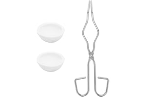 SKYPRO Juego de 3 piezas de crisol de cuarzo para fundir, juego de pinzas para crisol, antorcha de grafito de alta pureza, kit de fundición para metal, oro, plata y cobre, kit de herramientas de fusión N