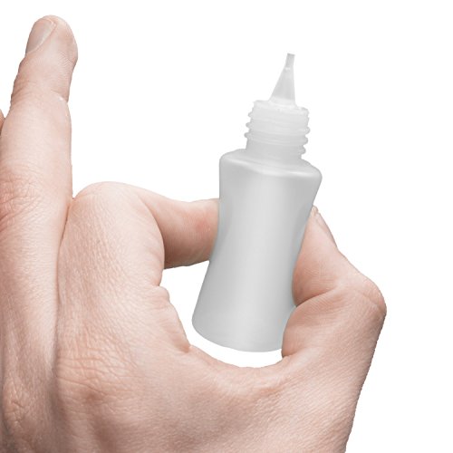 10 x 30 ml Oputec Dosierflaschen mit Tröpfler für die Dosierung und Aufbewahrung von Flüssigkeiten | Liquidflasche für E-Liquids (für E-Zigaretten), Öle, Augentropfen und mehr | Made in Germany | inkl. 10 Beschriftungsetiketten | Leere HD/LDPE Kunststoffflaschen natur, Tropfflaschen mit schwarzer Kappe - 2