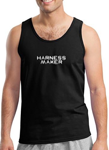 Harness Maker Unique Weird Print Mens Gym Vest Tank Top Sexy Black XL