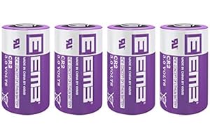 4Pcs EEMB CR2 3V Batterie au Lithium 850mAh 3 Volts Batterie Non-Rechargeable Compatible Fujifilm Appareil Photo Instantané STAX Mini Calculatrice de Lampe de Poche de Mesure de Distance