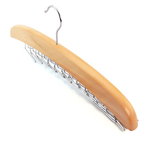Hochwertiger Krawattenhalter aus Holz für 24 Krawatten Hangerworld - 2