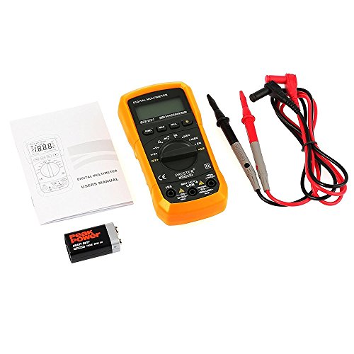 Proster Digitaler Multimeter Auto ranging Digital Multimeter Multitester- AC / DC Spannung DC Strom Dioden Transistor Kontinuität Tester mit Hintergrundbeleuchtung LCD - 9