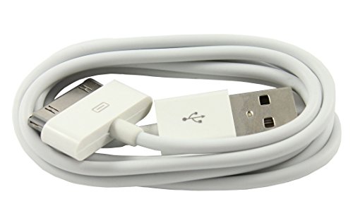 Original iPrime® 1 Meter USB Kabel Ladekabel Datenkabel für Apple iPhone 4/4s, iPhone 3G/3GS, iPad 1/2/3, iPod Touch 3/4, iPod Nano 5/6 in Weiß - 1m