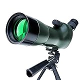 telescopio 20-60x60 Impermeable: llenado de nitrógeno para impermeabilizante, nivel impermeable de IPX7. A prueba de niebla, a prueba de golpes, puede usarlo en días lluviosos u otras condiciones ambientales adversas