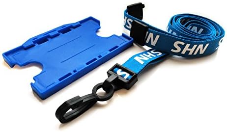 NHS 7E-Q1JU-COCN-ACB Value Soft Neck Strap Lanyard And Blue Double Sided Card Holder