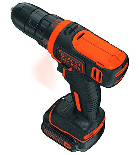 BLACK+DECKER BDCDD12-QW - Taladro Atornillador sin Cable 10.8V, 540W, incluye batería de litio
