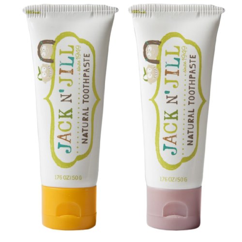 Jack N' Jill Natural Toothpaste, Banana & Raspberry, 1.76Oz (Pack Of 2)
