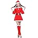 Produktbild Faschingskostüme Damen Set Winter Festival Fashion Santa Cosplay Outfit Oversize Exquisite Casual Classic Elegant Party Longsleeve Weihnachtskleid Kostüm Frauen (Color : Rot, Size : L)