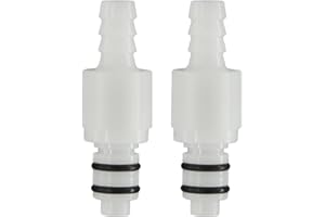 BBTUS 2pcs 1/4 "3/8" 5/16 "conector rápido enchufable de Barb válvula de mangueras de plástico, cierre rápido el conector de mangueras (2 conectores masculinos) (5/16")