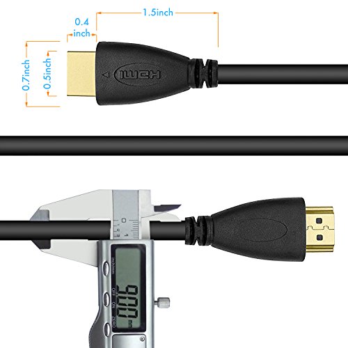 Perlegear HDMI Kabel 2m 4 Pack – High Speed HDMI Kabel – Nützliche 90 Grad Adapter – Langlebig & Langlebig – Unterstützt TV, 1080P, 3D, HDTV, Xbox, PS4, Wii, Ethernet, Computer - 4