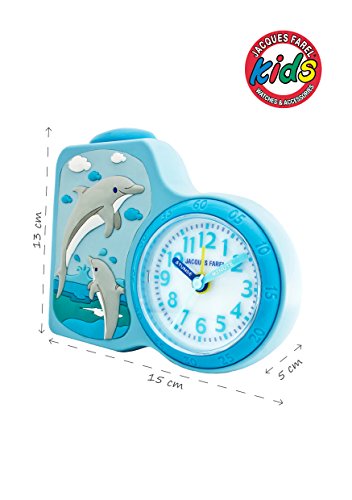 JACQUES FAREL ACB712DO-G Delfin Wecker Unisex Kinderwecker Kunststoff Analog Licht Alarm weiss - 3