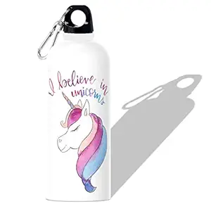 360Edutech, Unicorn Water Bottle Sipper 600ML, Aluminum, for Kids Boys Girls Men & Women, for Camping Cycling Trekking Schooling etc, Ideal for Hot and Cold Beverages, BPA Free, UCSV9
