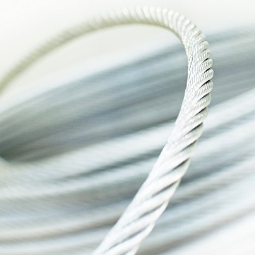 [DQ-PP] 100 m Drahtseil 2mm TOP ARTIKEL 6×7 Stahlseil verzinkt Drahtseil Seil Stahl Draht Forstseil Windenseil - 4