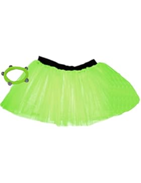 A-Express Mädchen Kinder Neon Tütü Rock Tüll Tüllrock Verkleidung Party Unterrock TutuRock Shamballa