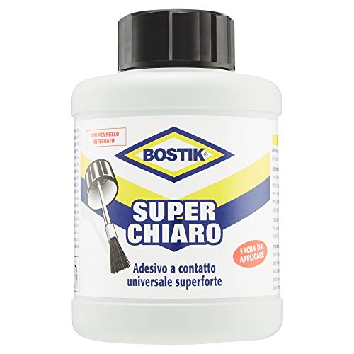BOSTIK Superchiaro adesivo a contatto universale super forte e super rapido flacone con pennello 400ml Giallo