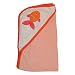 Baby Bucket Print Soft Cotton Hooded bath Towel/Wrapper 75cm X 75cm (Peach) RS.350.00